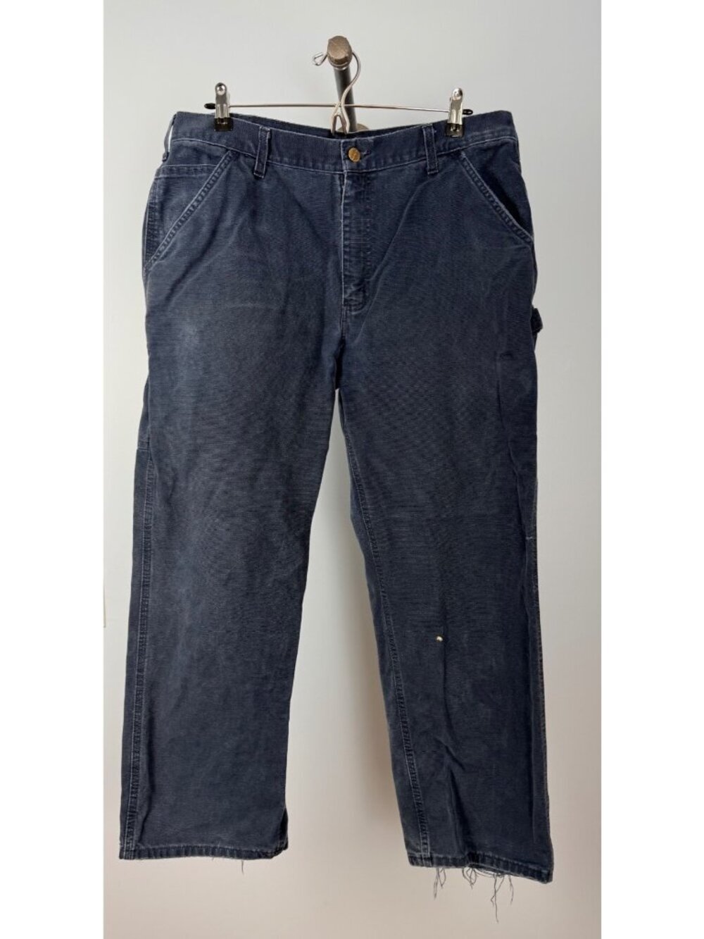 Carhartt Mens Navy Blue 36x30 Original Dungaree Fit Cotton Workwear Pants